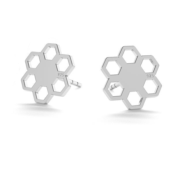 Silver Earrings flaster meda (925 Silver) Srebrne Naušnice flaster meda (Srebro 925)