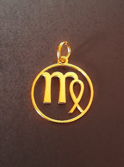 Virgo Zodiac Pendant – Gold-Plated 925 Sterling Silver Privjesak zodijak djevica - Pozlaćeno Srebro 925