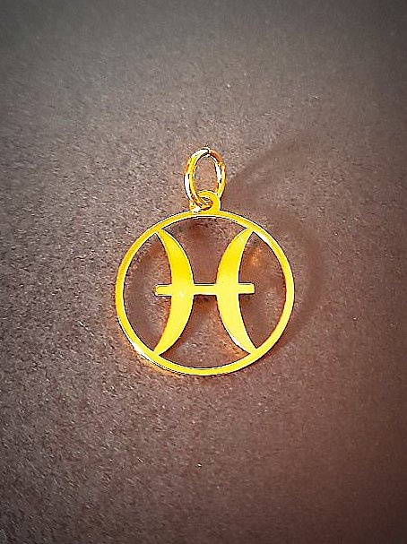 Privjesak zodijak ribe - Pozlaćeno Srebro 925
