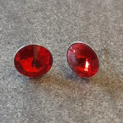 Naušnice štapići Swarovski Kristal u srebru 925 - RIVOLI 12mm Light Siam