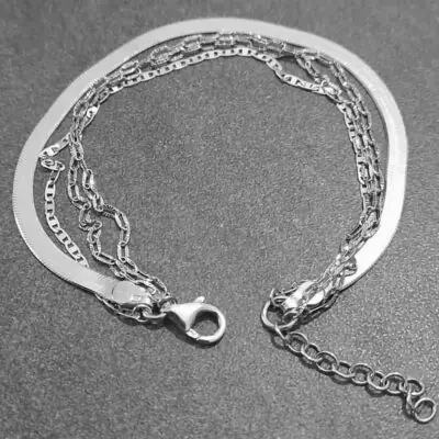 Srebrna Narukvica 4 u 1 od Rodiniranog Srebra 925