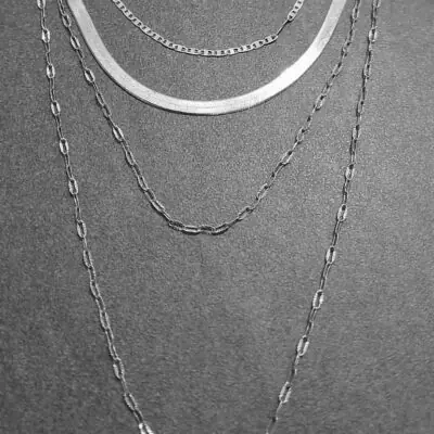 Srebrna Ogrlica Lančić 4 u 1 od Srebra 925