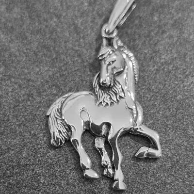 Srebrni privjesak konj (Rodinirano Srebro 925)