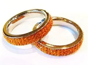 Prsten kirurski čelik s kristalima Orange Prsten kirurski čelik s kristalima Orange