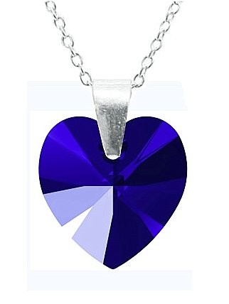 Srebrna Ogrlica s kristalom Swarovski Srce 18mm Majestic Blue Srebrna Ogrlica s kristalom Swarovski Srce 18mm Majestic Blue