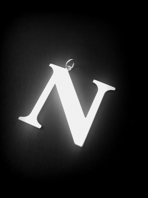 Srebrni Privjesak veliko slovo/inicijal “N”
