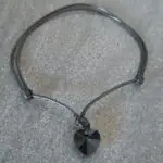 Tamno Siva boja Kristal SRCE Jet 10mm