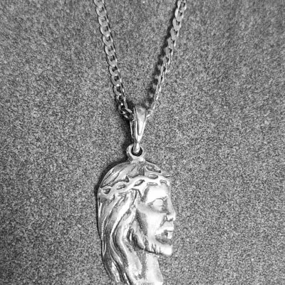 Srebrna Ogrlica Lančić Isus (Rodinirano Srebro 925)