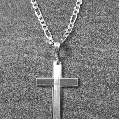 Srebrna Ogrlica Lančić s Privjeskom Križ