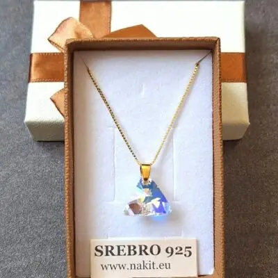 Ogrlica kristal Swarovski Xilion 16mm Crystal AB